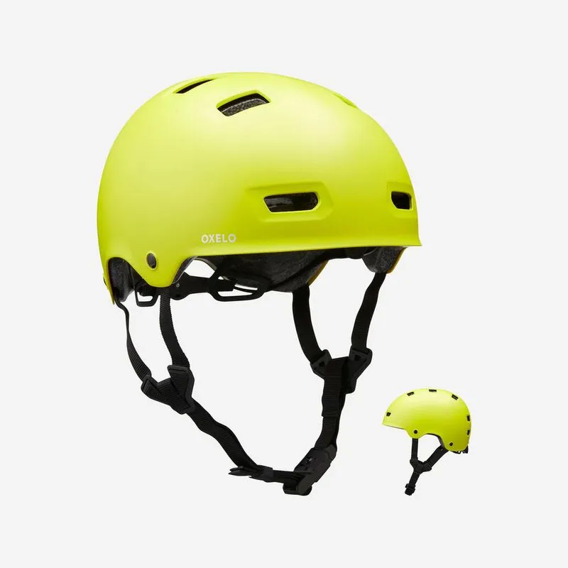 Capacete Adulto de Patins e Skate MF540 Btwin Verde - 55-59 CM