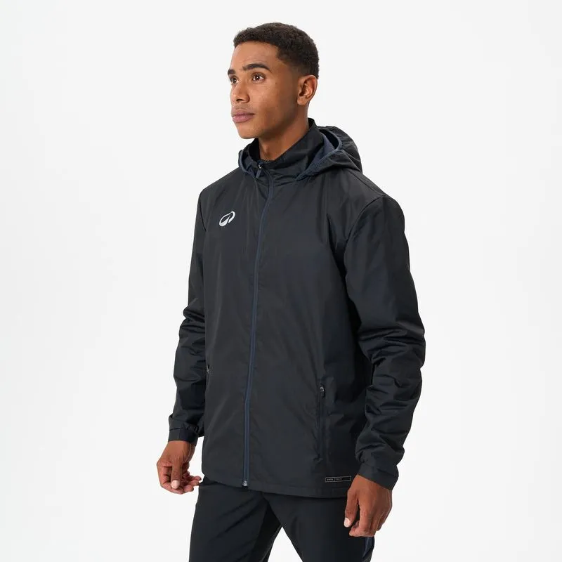 Jaqueta Masculina de Futebol Viralto Impermeável Kipsta Preta Casaco Impermeável masculino de Futebol Viralto Club Kipsta, P