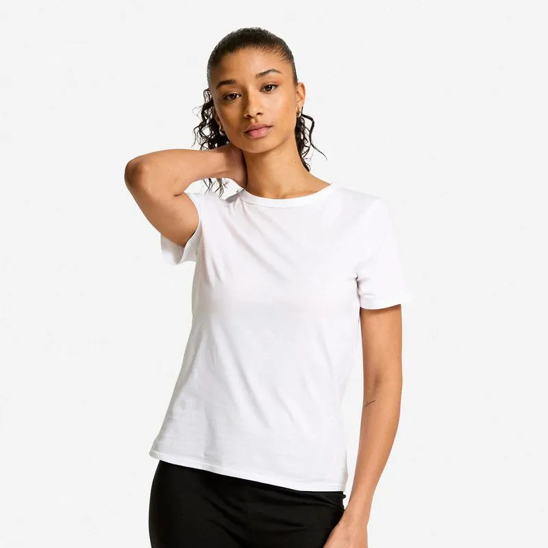 Camiseta Feminina de Treino 100 Domyos Branca Camiseta Feminina de Treino 100 Domyos, 4G