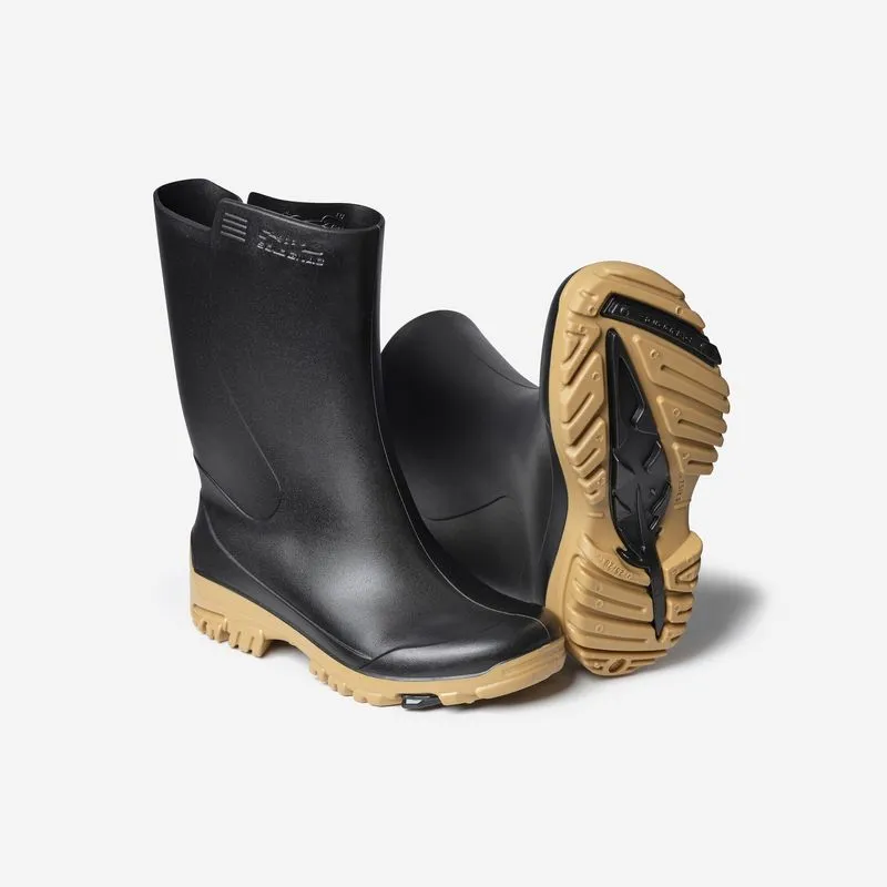 Bota Infantil de Chuva 100 Solognac Preta Botas de chuva infantis 100 pretas, 29/30 BR
