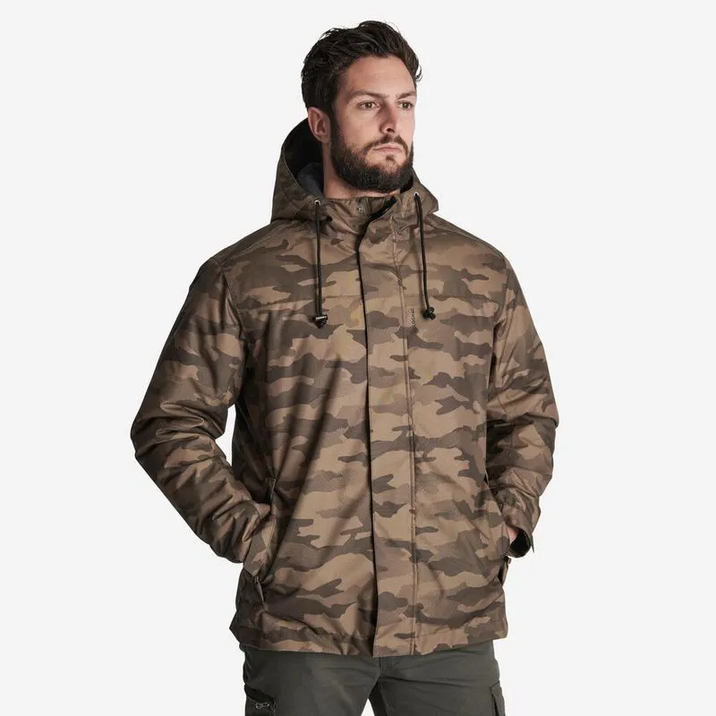 Jaqueta Masculina de Natureza 100 Impermeável Solognac Bege - GG