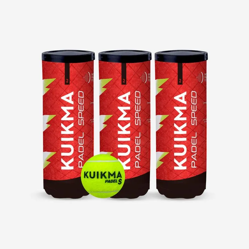Bola de Padel PB Speed 9 Unidades Kuikma Amarela - UNICO