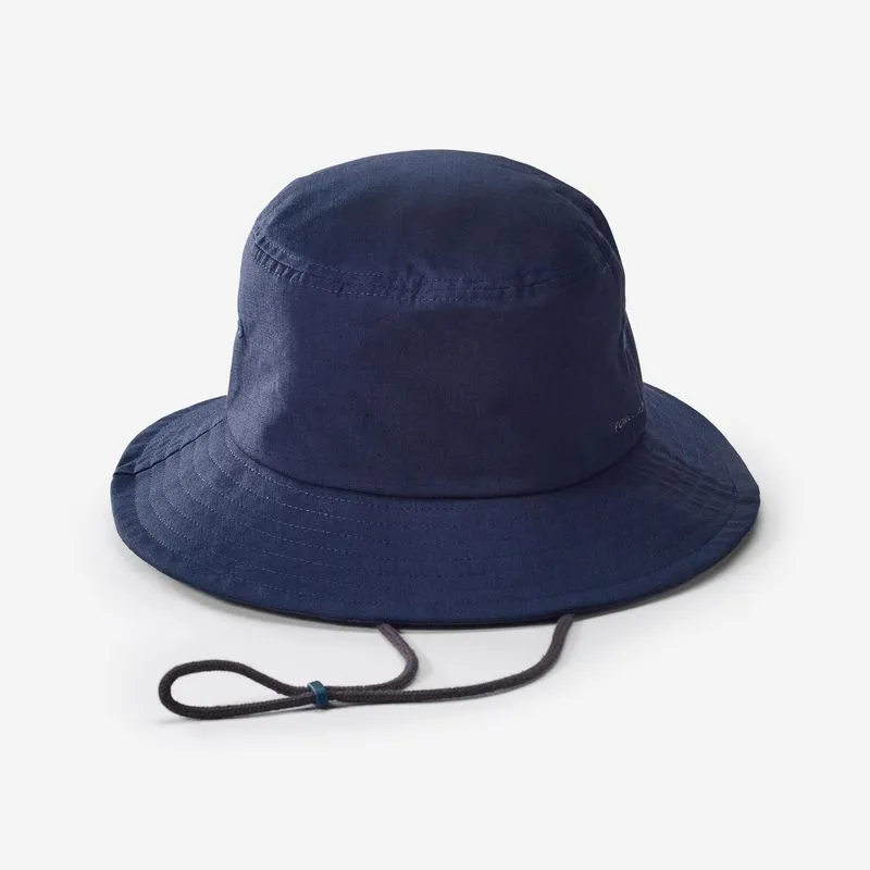Chapéu Adulto de Trinlha e Trekking UV Hike 100 Forclaz Azul Marinho Chapéu de Trekking Anti-UV MT100, 56-58 cm
