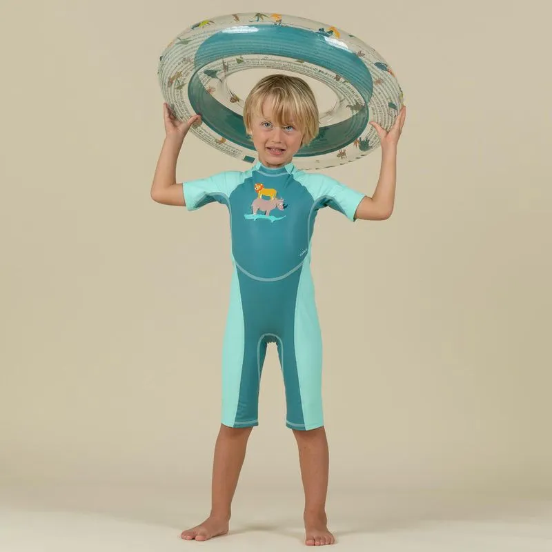 Macacão Bebê de Natação UV50 Kloupi Nabaiji Verde - 4-5 ANOS
