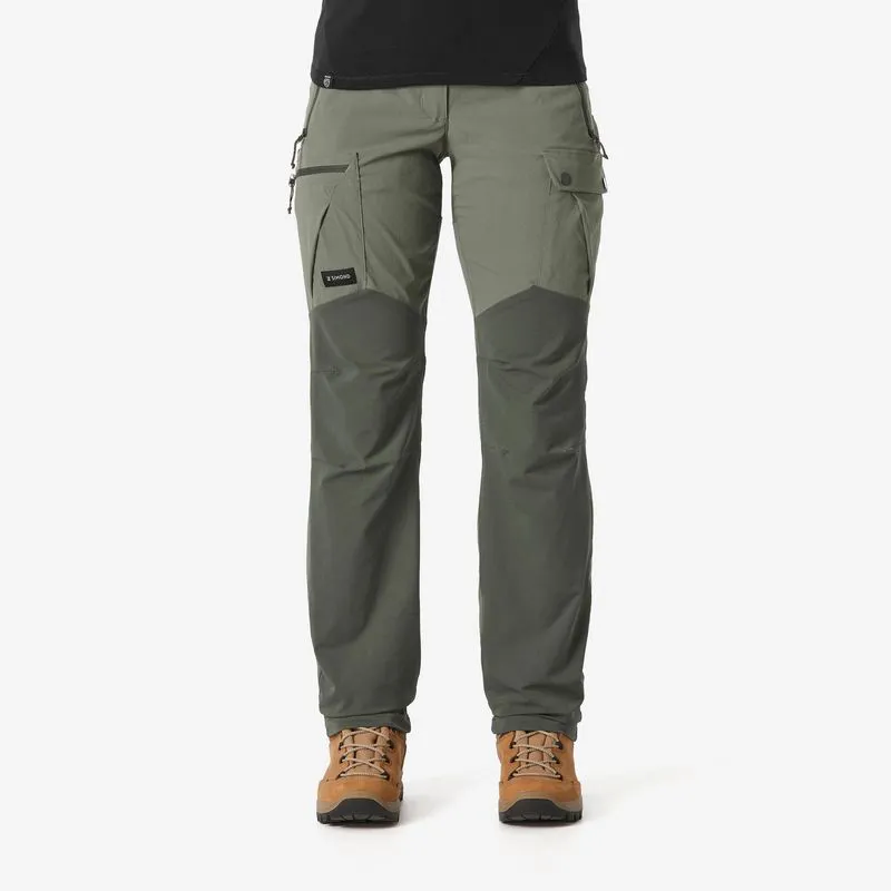 Calça Feminina de Trekking MT500 Simond Verde Calças Resistentes de Trekking Montanha - MT500 Mulher, 40