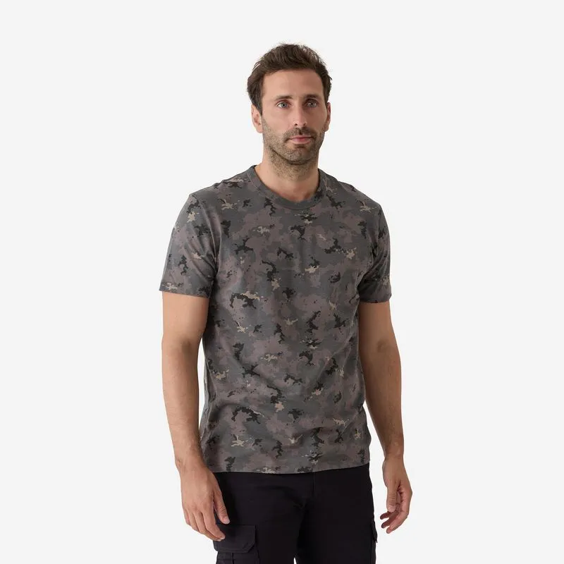 Camiseta Masculina de Natureza Estampa Camuflada Solognac Cinza - 5G