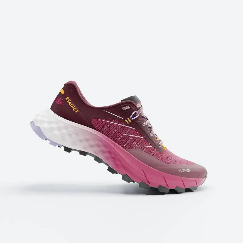 Tênis Feminino para Trilha Evadict MT Cushion 2 Kiprun Vermelho, BR 36