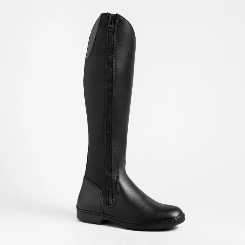 Botas em Sintético para Hipismo Adulto 500 Fouganza Preto, 35 - PP/P
