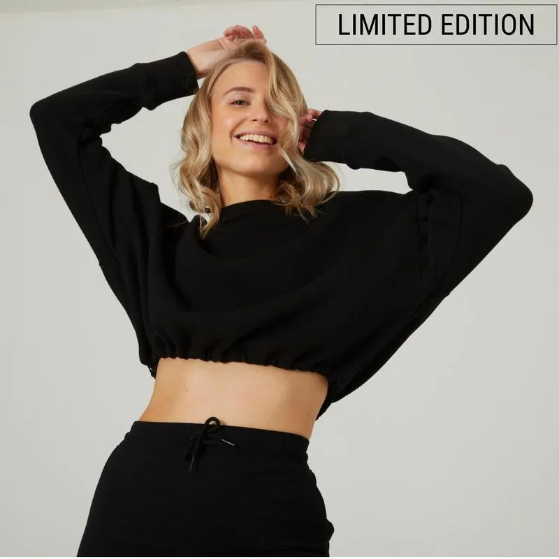 Cropped manga longa Feminino, PP