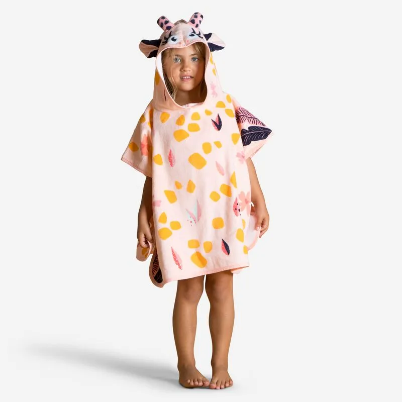 Poncho Infantil de Natação Girafa Nabaiji Rosa Poncho de Natação Girafa, 73-95 cm 1-3 A