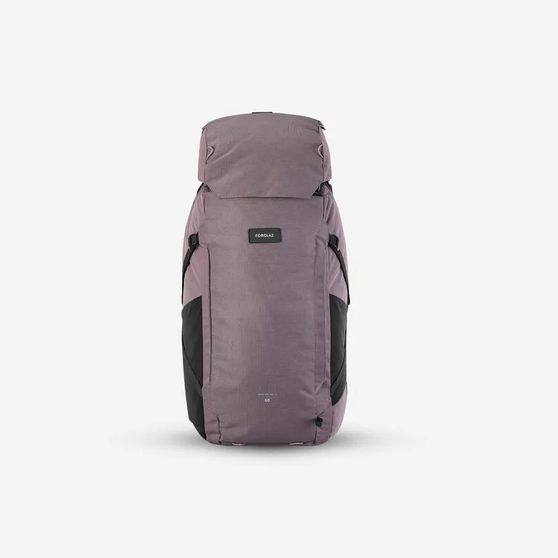 Mochila de viagem e trekking abertura tipo mala 60 + 6 L Mulher - Travel 900, ÚNICO
