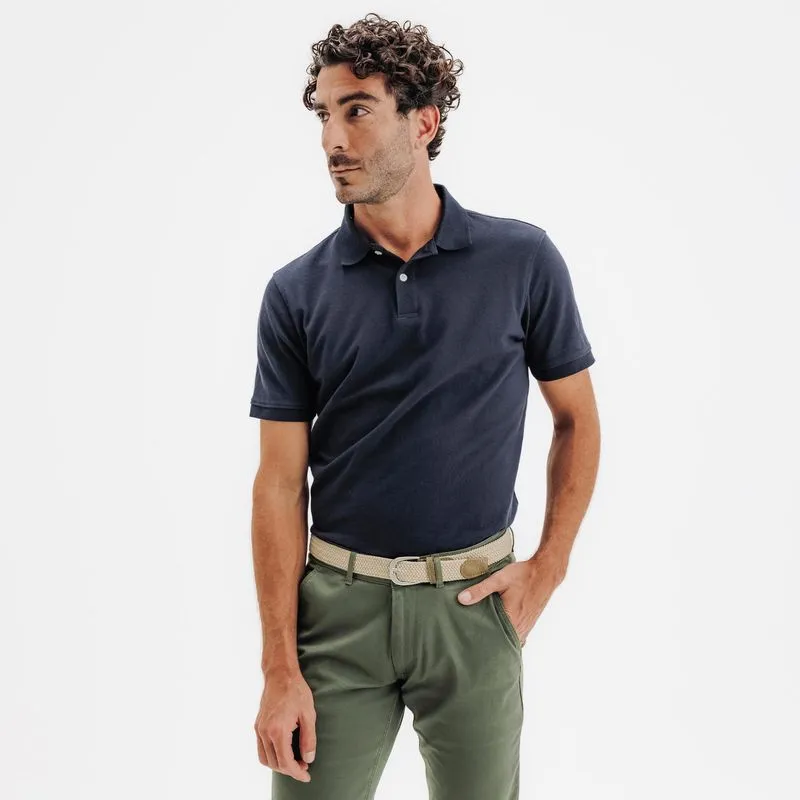 Camisa Polo Masculina de Golf MW500 Inesis Azul Marinho Polo Masculina de Golf MW500 Inesis, M