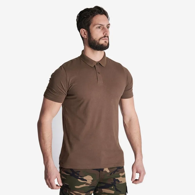 Camiseta Polo Masculina Natureza 500 Solognac Marrom - 3G