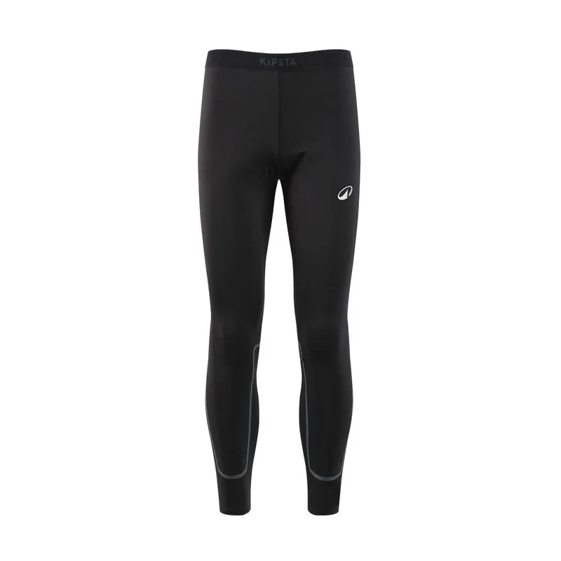 Calça Segunda Pele Masculina de Futebol Keepcomfort Kipsta Preta Calça Térmica De Futebol Adulto Keepconfort 100, G