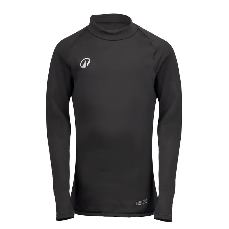 Camiseta Segunda Pele Infantil de Futebol Kipsta Preta Camiseta Térmica de Futebol Infantil Kipsta Preta, 8 Anos