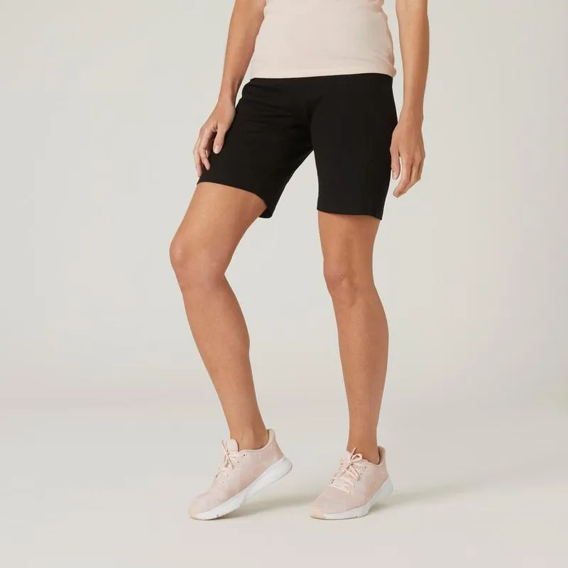 Shorts Feminino de Ginástica 100 Domyos Preto - P