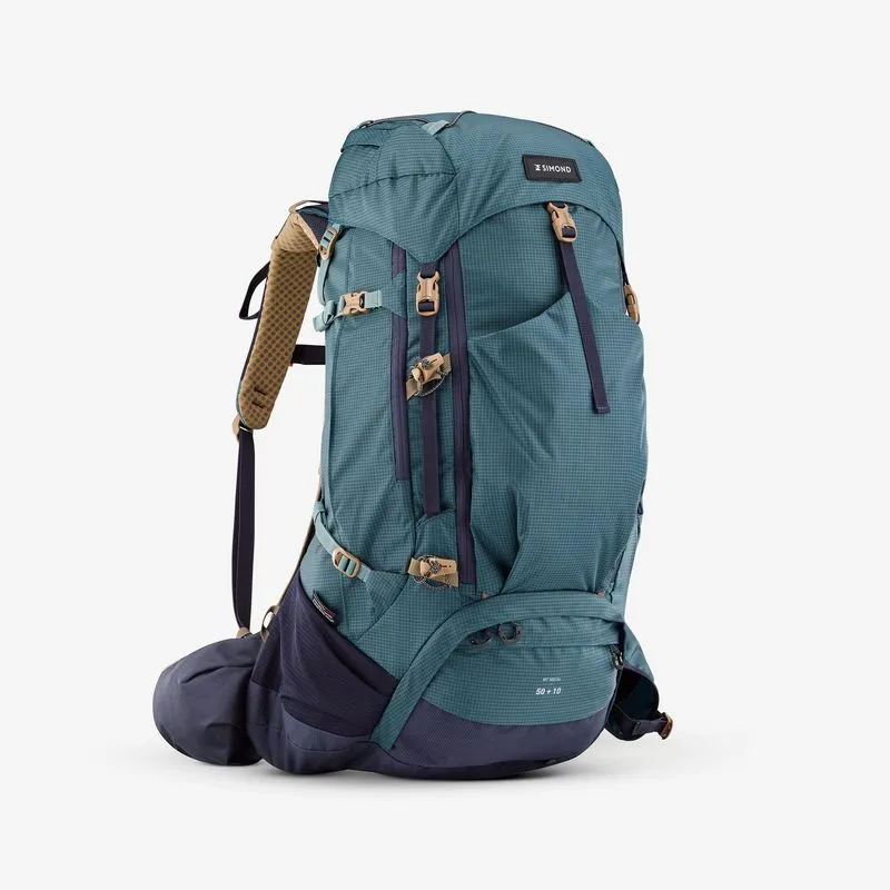Mochila Adulta de Trekking 50L+10L Air MT500 Simond Azul