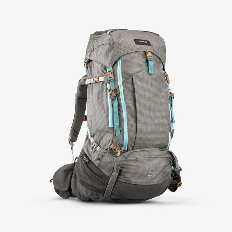 Mochila de Trekking 55+10L - MT500 AIR - Mulher, ÚNICO