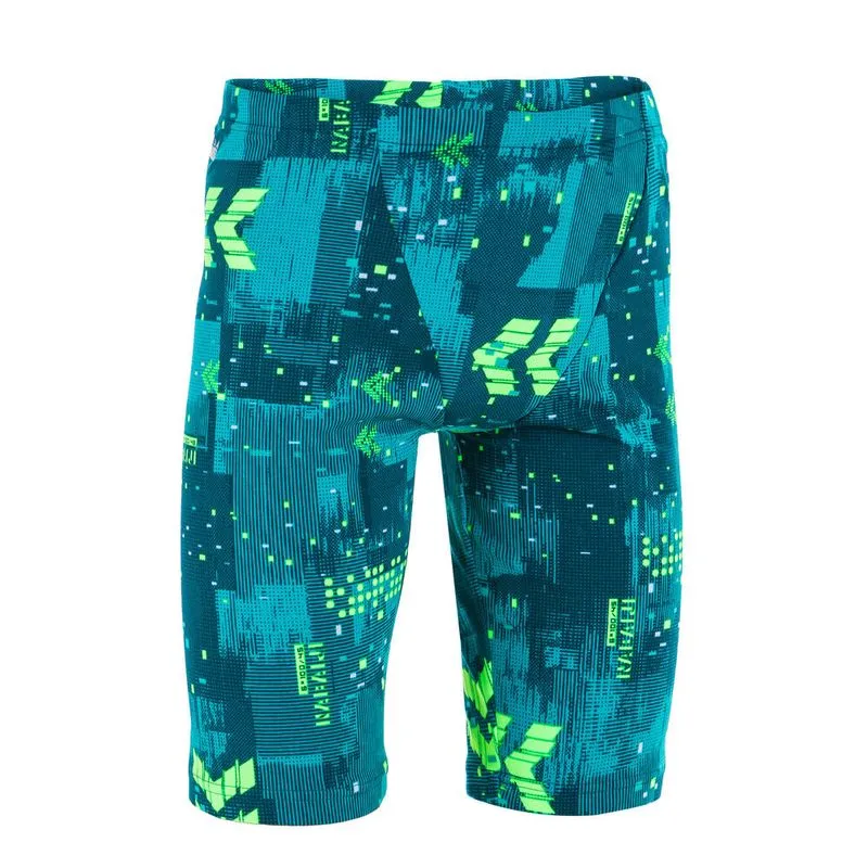 Sunga Infantil de Natação First 500 Nabaiji Turquesa Jammer 500 fitib black s 161-172cm14-15y Turquesa 7-8 ANOS