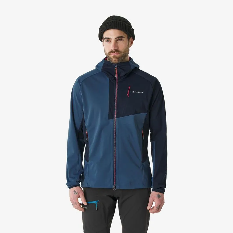 Jaqueta Masculina de Trilha Alpinismo Softshell Simond Azul- GG