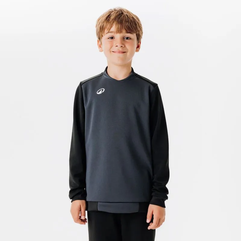 Camiseta Infantil Futebol T100 Manga Longa Kipsta Preta - 7-8 ANOS