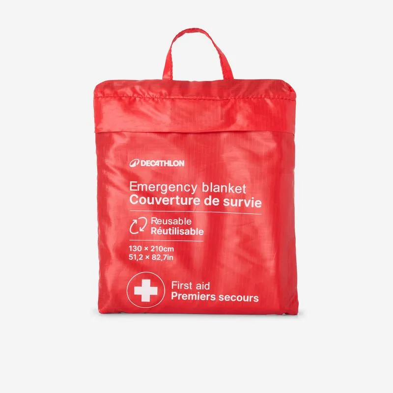 Manta de Emergência Reutilizável Forclaz Vermelho - UNICO