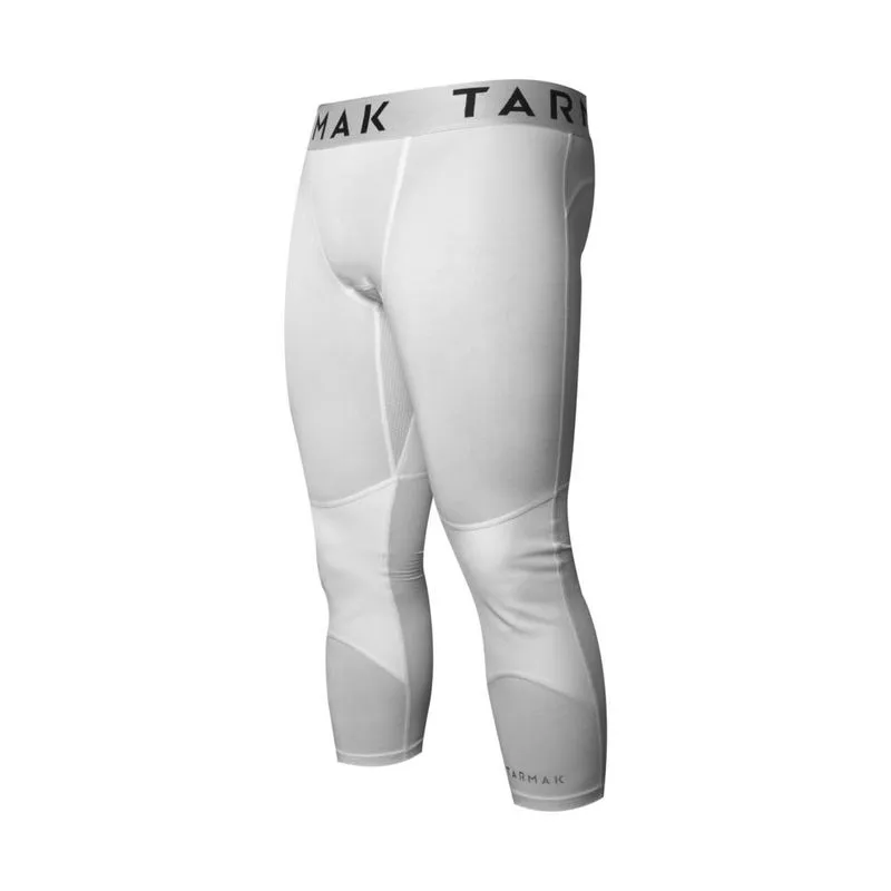 Calça Térmica 3/4 de Basquete Adulto 500 Branco Calça de Basquete 3/4 Masculina 500