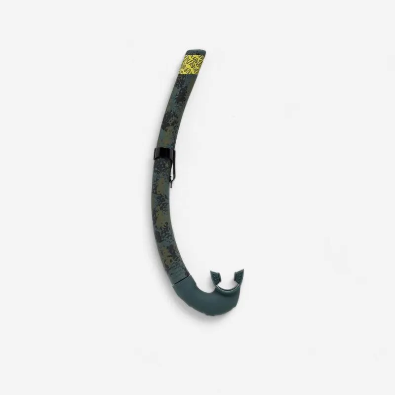 Snorkel de Mergulho Livre Camuflado Solognac Verde - TAMANHO ÚNICO