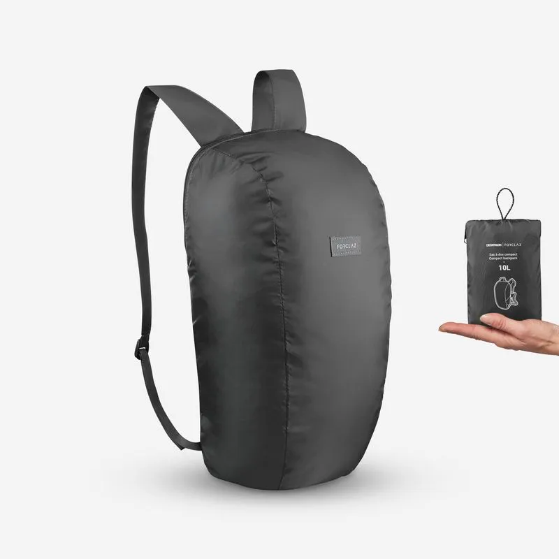 Mochila de Viagem Compacta Travel 10l Forclaz Preto - UNICO