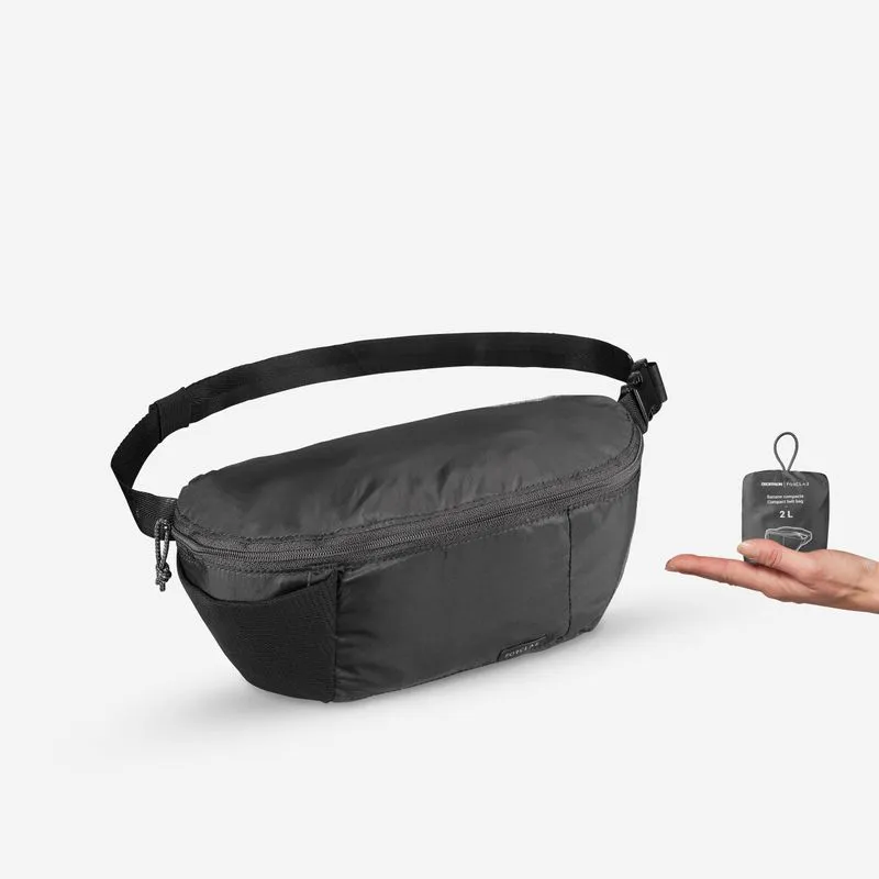 Pochete de Trekking Ultracompacta 2l Forclaz Preto - UNICO