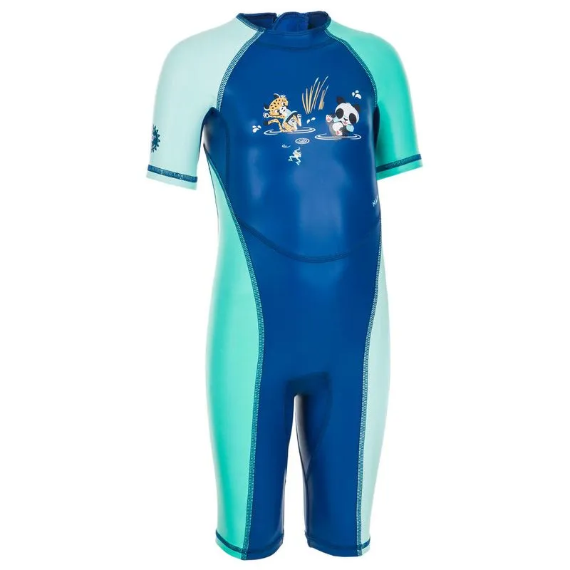 Macacão Bebê de Natação Anti UV Kloupi Nabaiji Azul Uv kloupi b blue mascot**, 82-88cm 24m Azul 18 MESES