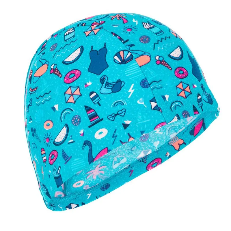 Touca de Natação Malha Estampada S All Camok Nabaiji Azul-claro Touca de Natação Allevro, azul-claro, G