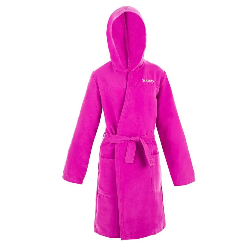 Roupão em Microfibra Infantil 500 Nabaiji Roxo Bathrobe mf junior blue, 161-172cm14-15y Roxo 4-5 ANOS