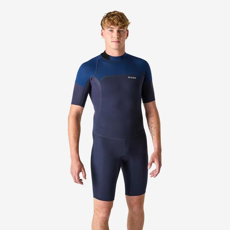 Neoprene Masculino de Surf 500 Shorty Olaian Azul Marinho Neoprene Masculino de Surf 500 Shorty Azul Marinho Olaian, 3G