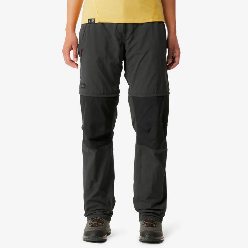 Calça Feminina de Trekking Modular MT100 Forclaz Cinza, 46 (L31)