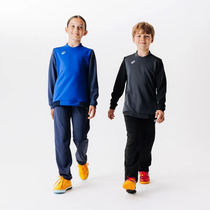 Calça Infantil de Futebol 100 Kipsta Preta, 7-8 ANOS