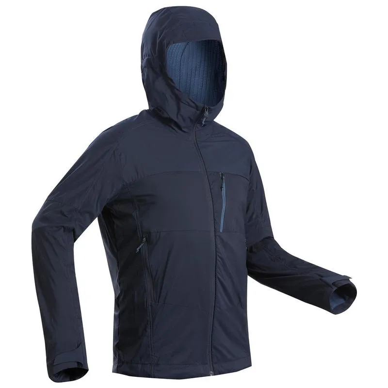 Jaqueta Masculina Corta Vento de Trekking Trek 900 Windwarm Asphalt, 3G