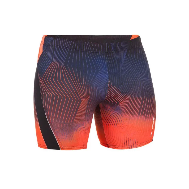 Sunga masculina de natação boxer 500 Laranja-azul MID JAMMER 500 GRAD ORANG, UK 44 - EU 52