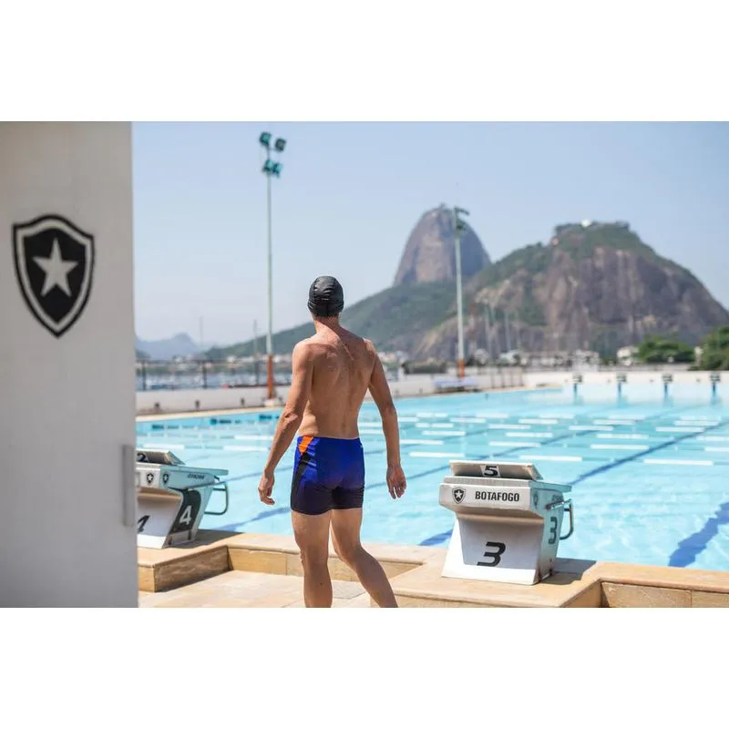 Sunga masculina de natação boxer 500 MID JAMMER 500 GRAD BLEU OS UK 42- EU 50