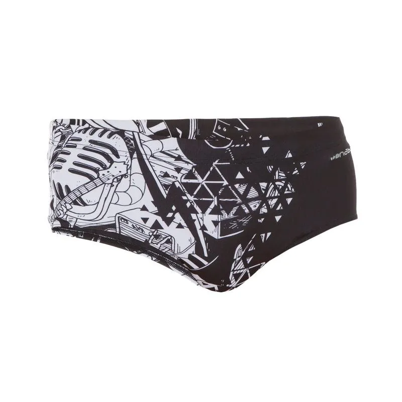 Sunga de natação 900 masculina TRUNK 900 SIDE M ROCK BLA, UK 32 - EU 40