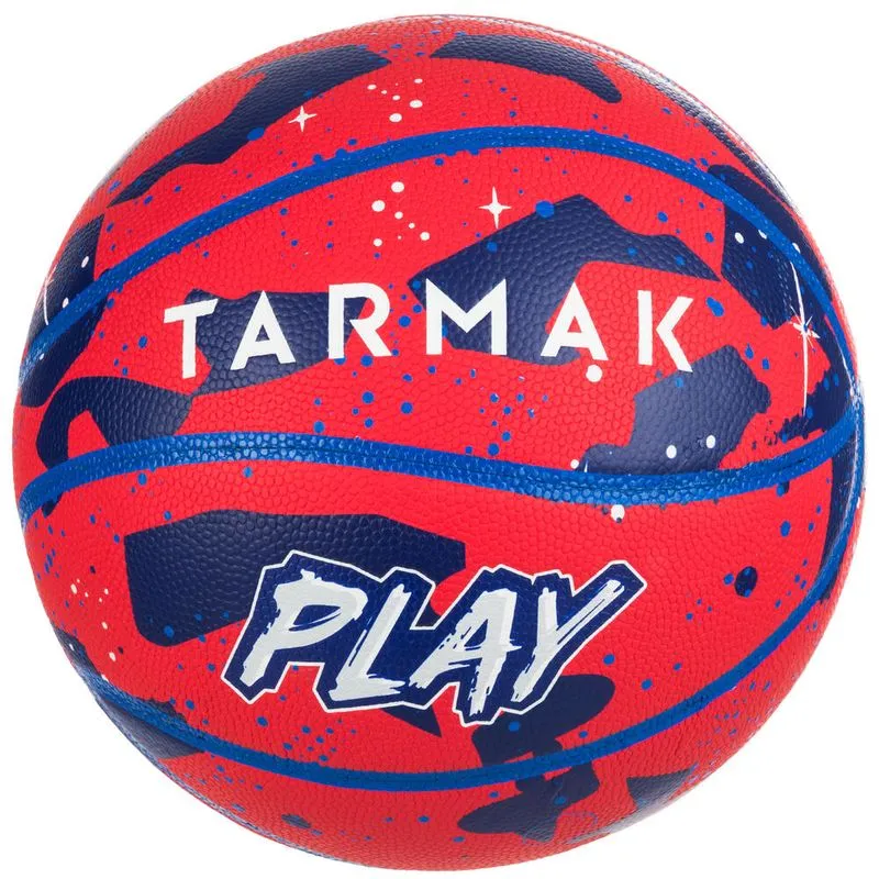 Bola Basquetebol Criança Principiante K500 Play Azul/Vermelho Vermelho Bola de Basquete K500 Play