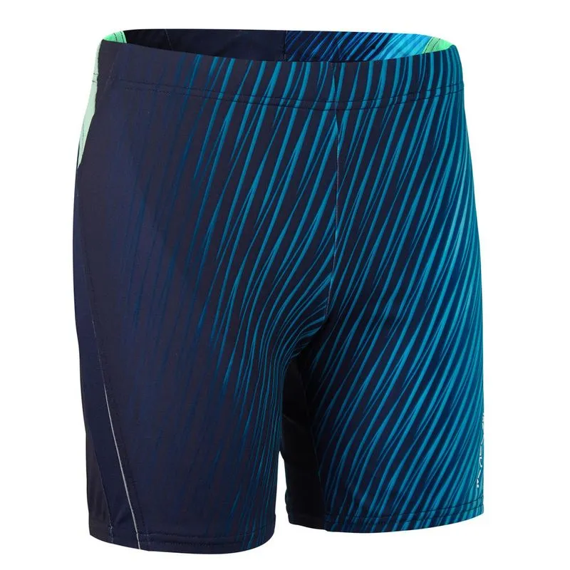 Sunga masculina de natação boxer 500 Azul BOXER LONG 500 M SWIMSUIT, UK 42- EU 50