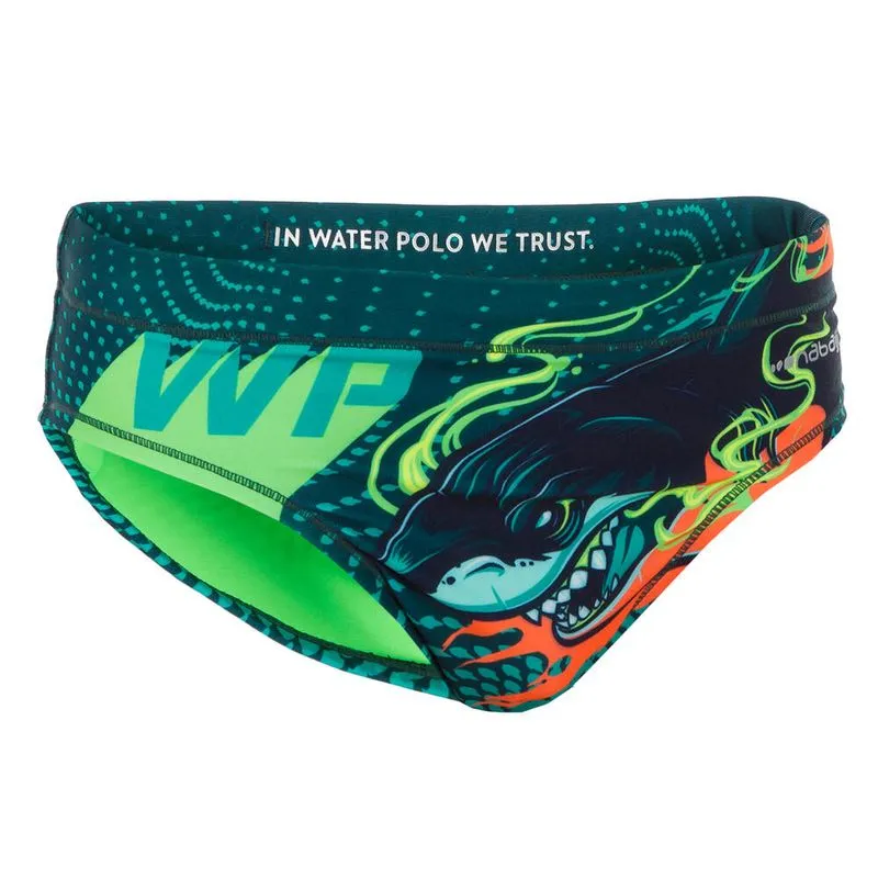 Sunga Infantil de Polo Aquático 500 Sunga de polo aquático infantil 500 verde, 12 anos 5 ANOS