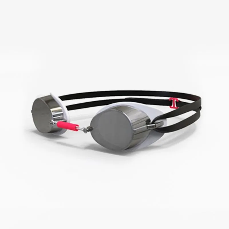 Óculos de natação SUECOS - Lentes Espelhadas - TU - Preto/Vermelho (Conjunto), ÚNICO