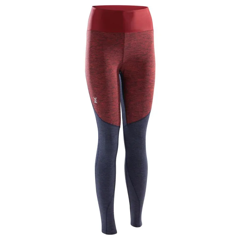 Calça Legging Feminina de Escalada Cinza - cinza-vermelho - 44