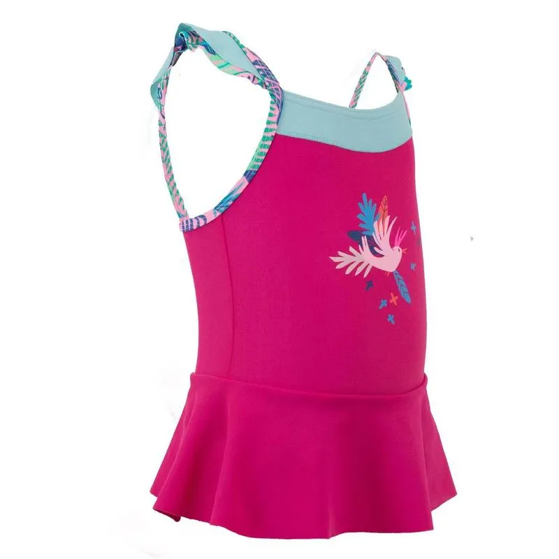 Maiô de natação com saia bebê nabaiji Rosa MAD DRESS 150 1PBG BIRD PINK***, 2 YEARS