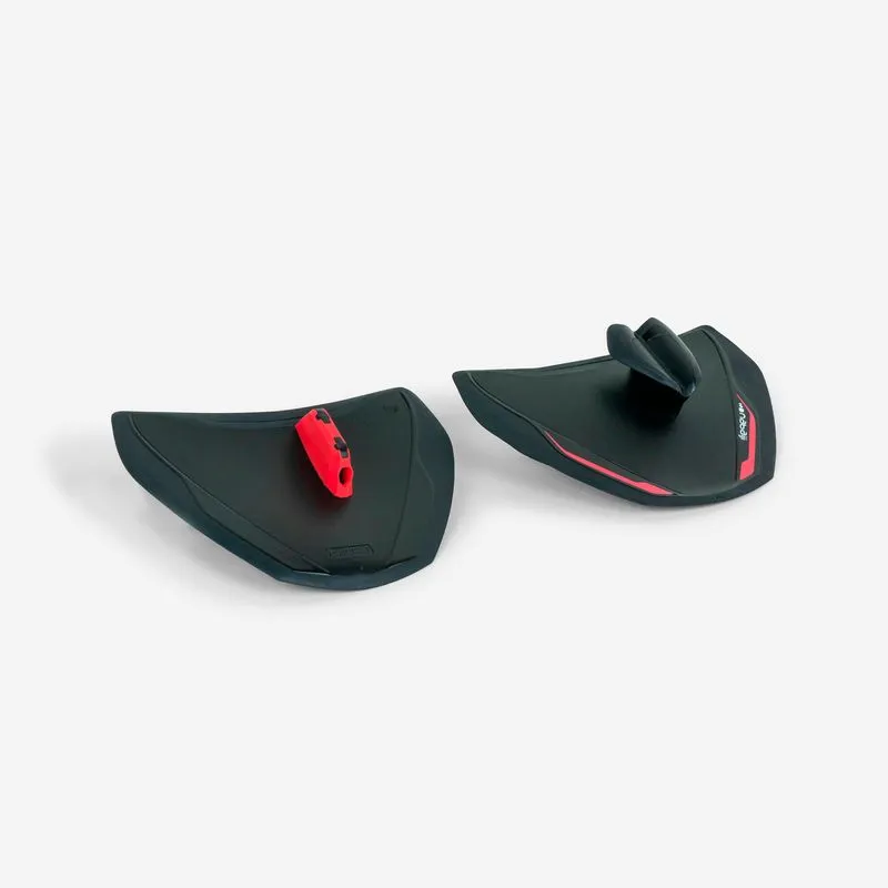 PALAS DE NATAÇÃO FINGER PADDLE 900 QUICK'IN PRETO VERMELHO, Tamanho único
