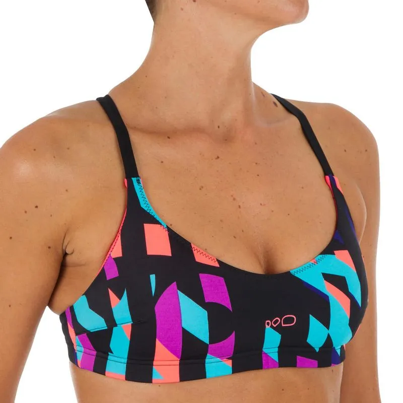 Top de natação vega feminino nabaiji PA TOP 100 RIANA TYP BLACK UK 22 - EU 48