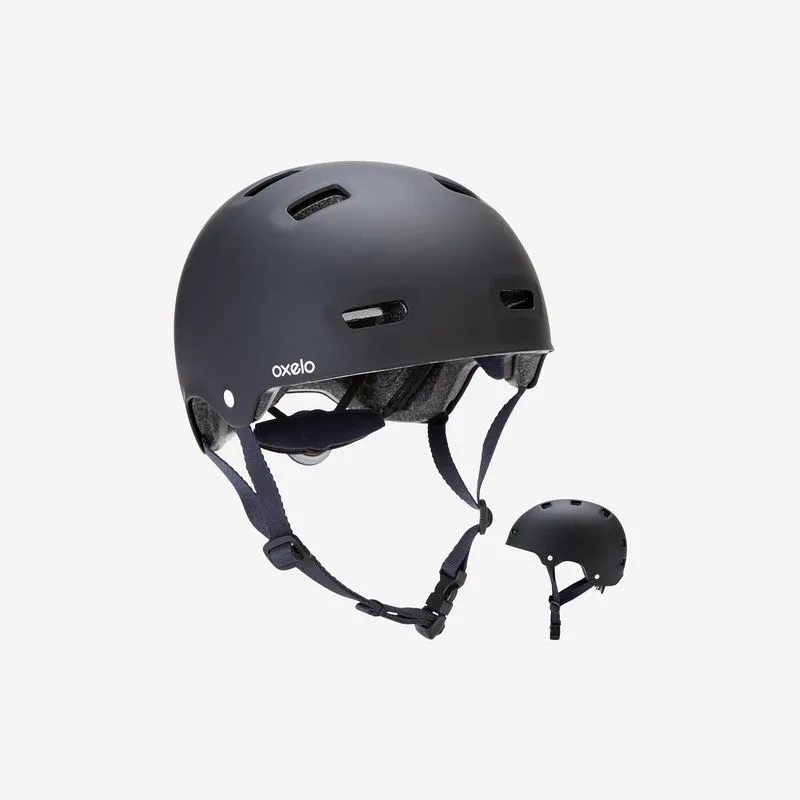 Capacete Adulto de Skate e Patins MF500 Oxelo Azul Escuro, M