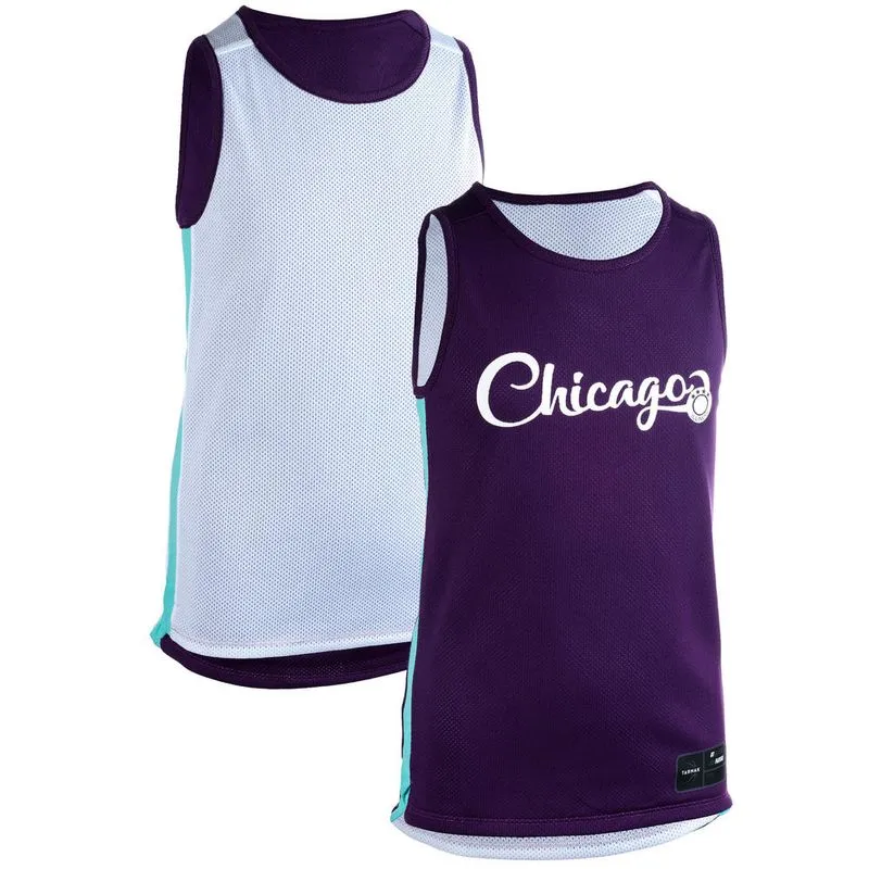 Camiseta de Basquete Infantil T500 Reversível Camiseta basquete reversivel T500R infan
